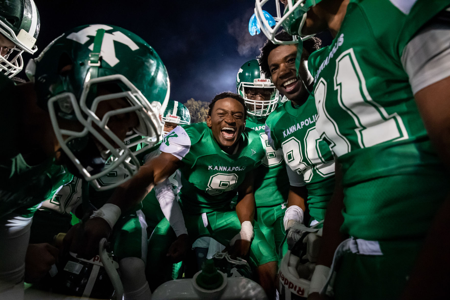the annual Battle of the Bell high school football game